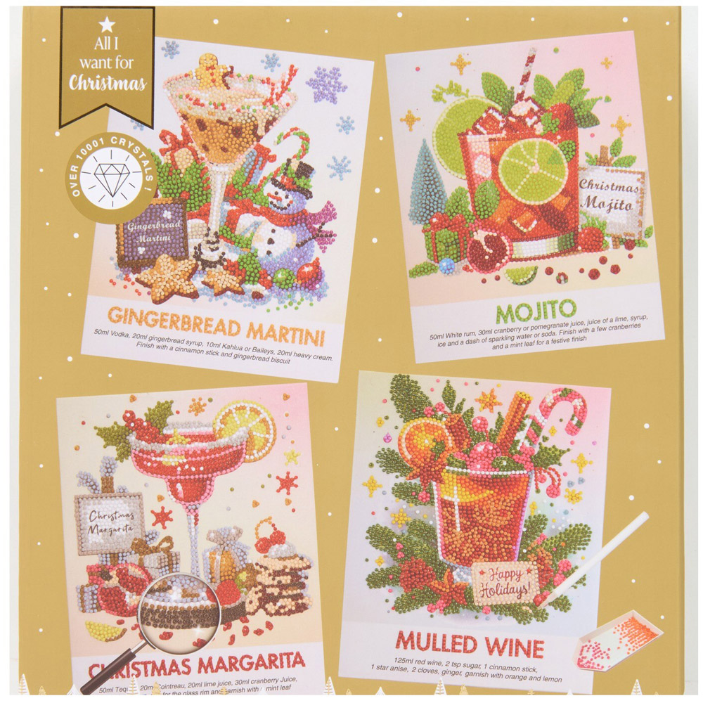 Christmas Cocktail Crystal Canvas Kit Image 2