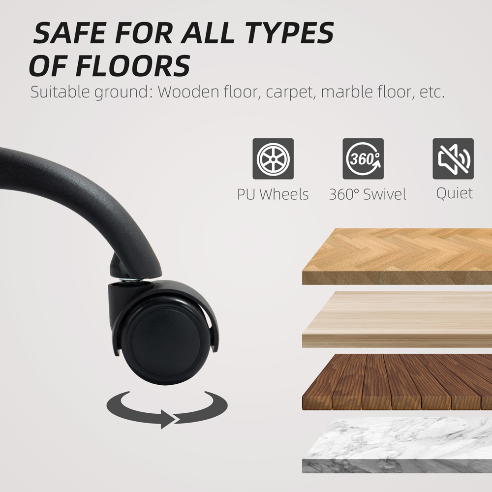 Portland Brown Faux Leather Tilting Home Office Chair Image 6