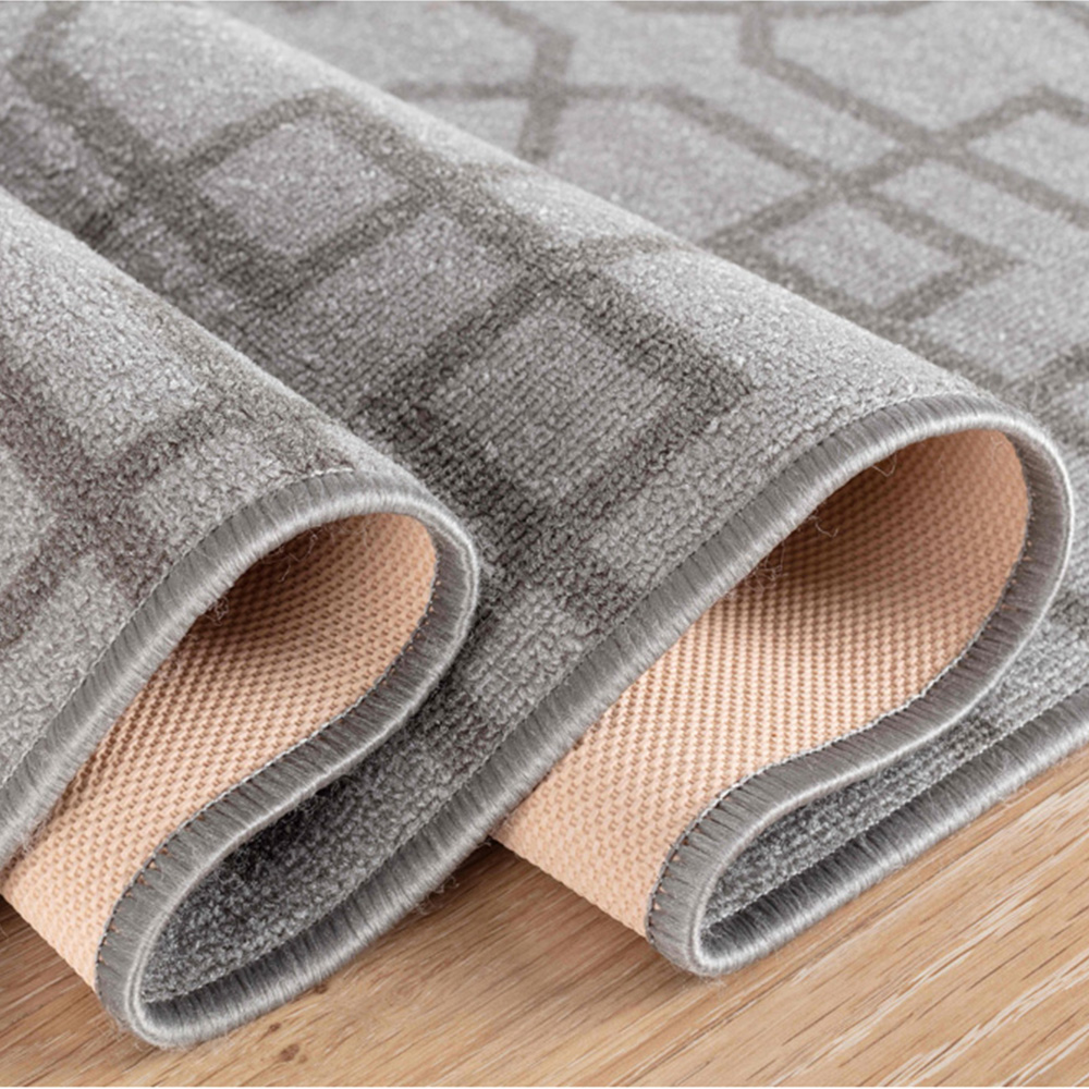 Desire Rugs Havana Silver Cubed Trellis Anti Slip Door Mat 80 x 50cm Image 3