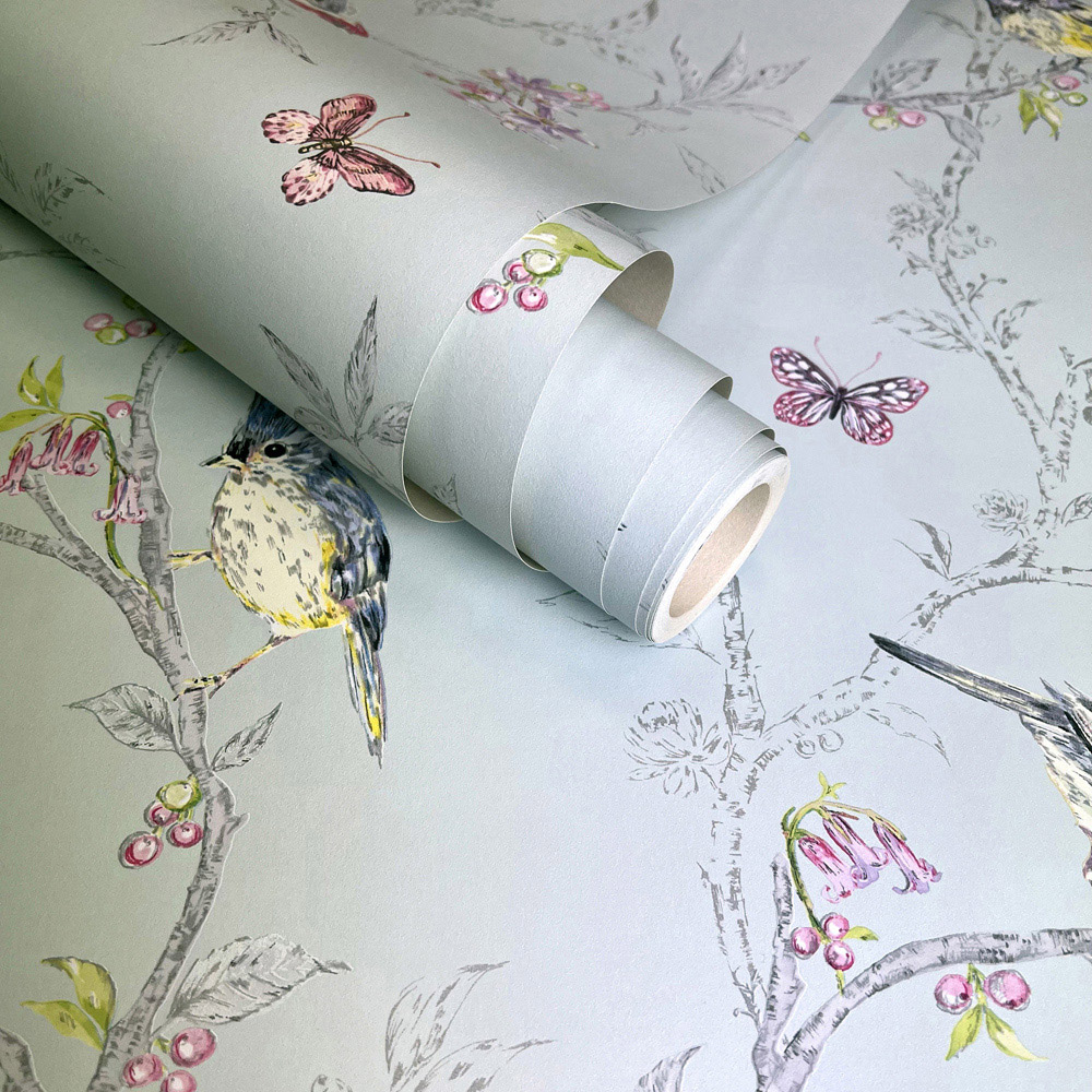 Holden Phoebe Soft Teal Wallpaper Image 2