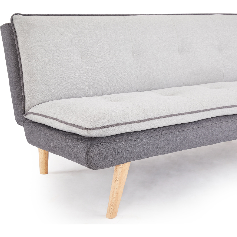 Home Detail Willow Double Sleeper Light Grey and Dark Grey Fabric Sofa Bed Image 5