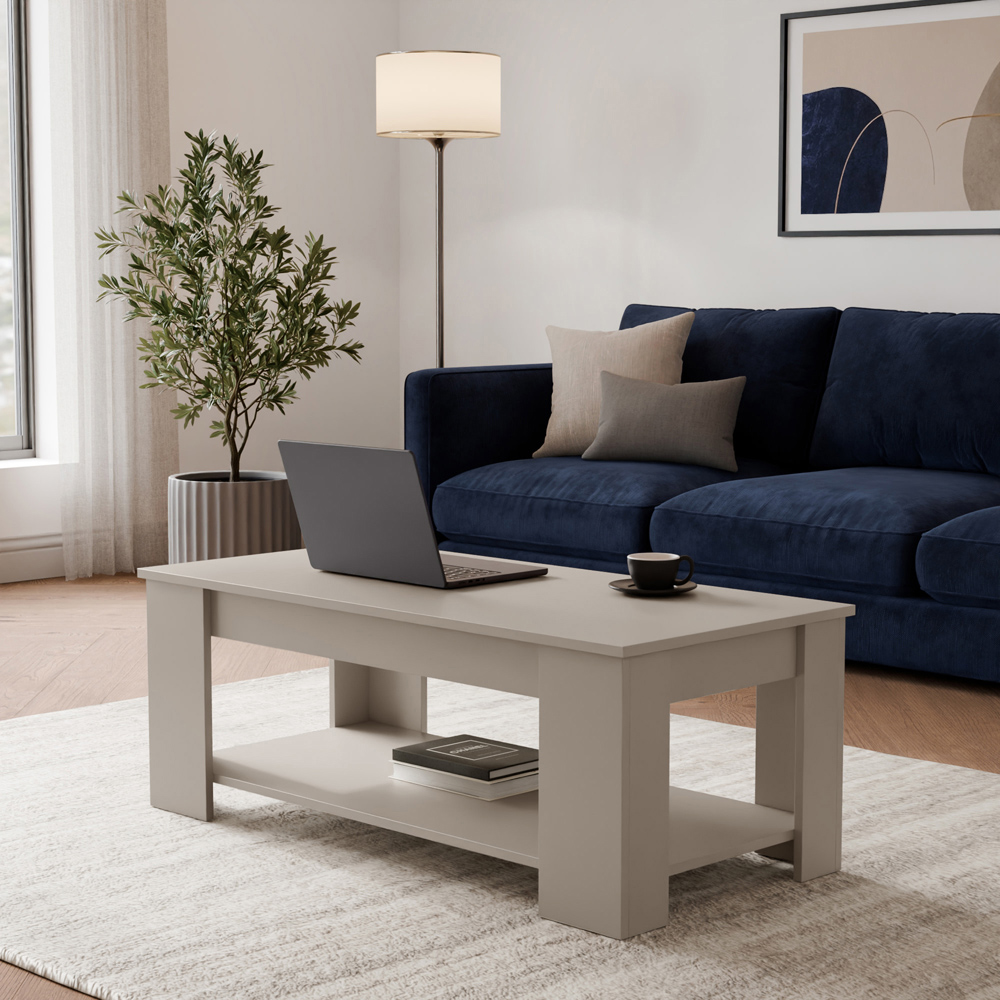 GFW Grey Lift Up Coffee Table Image 7