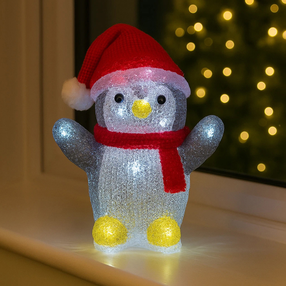 Marco Paul 12 Cool White LED Ice Decopuppa Light Up Christmas Decoration 16cm Image 3