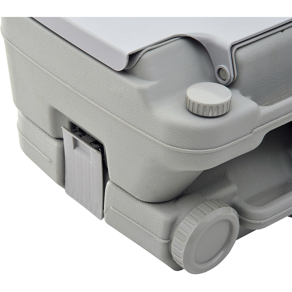 HOMCOM Grey Portable Camping Toilet with 2 Detachable Tanks 10L Image 5