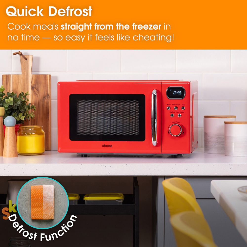 Abode AMD2004R01 Red Digital Microwave 800W 20L Image 7