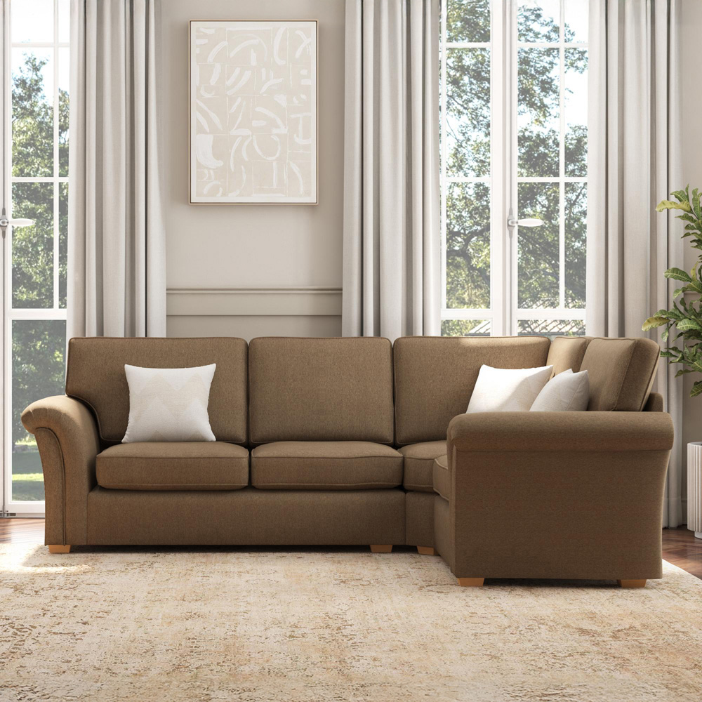 Castleacre 3 Seater Venice Nutmeg Left Hand Fixed Back Corner Sofa Image 5