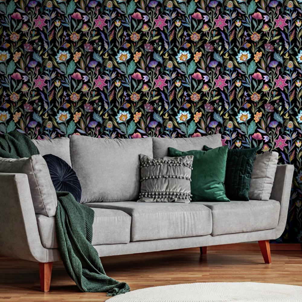 Arthouse Lush Paradise Black Wallpaper Image 4