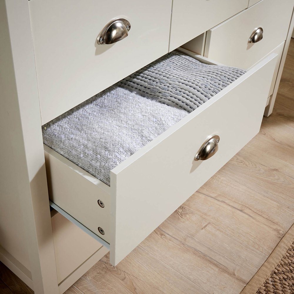 Home Source Avon 7 Drawer Off White Chest of Drawers Image 4