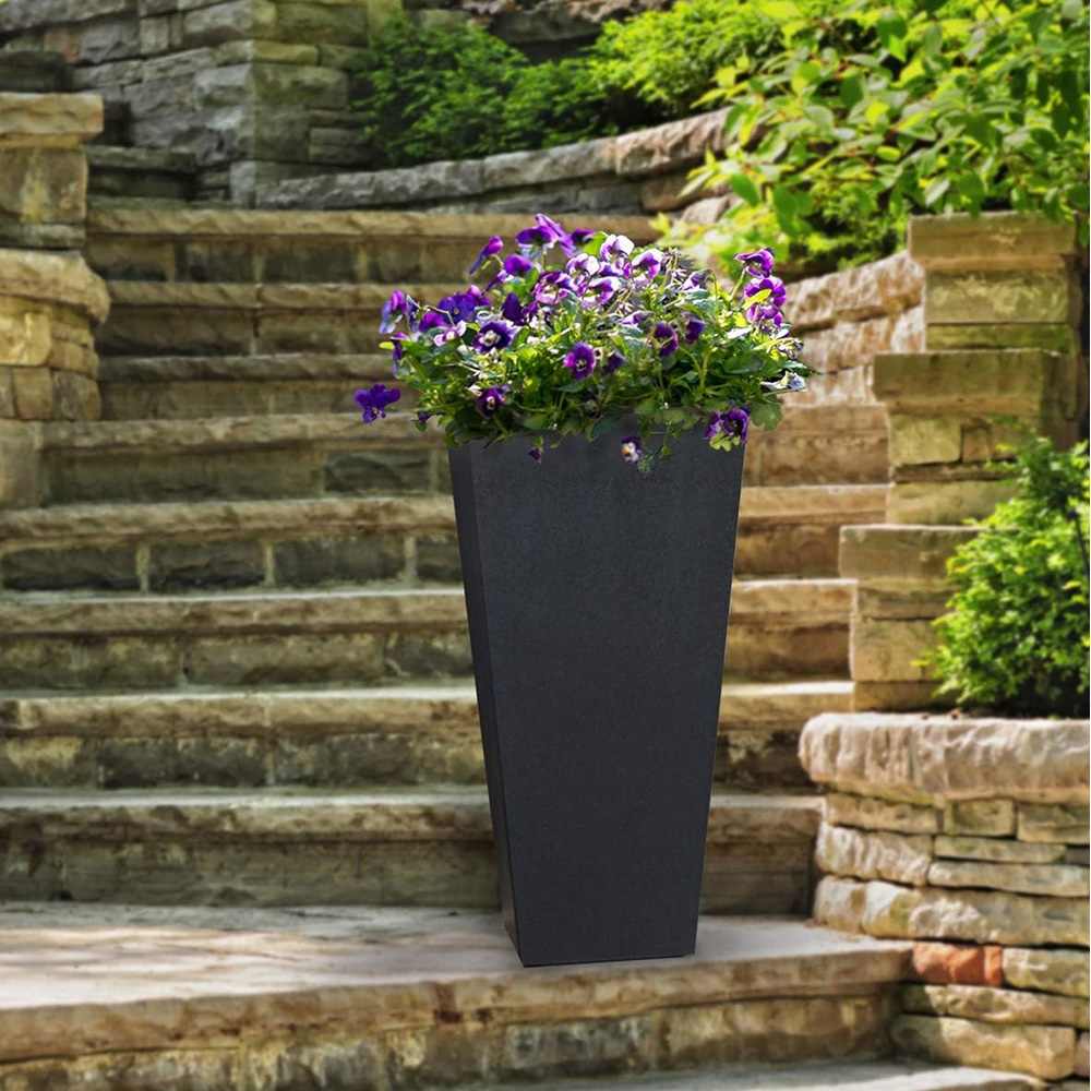 Primeur Sonata Slate Outdoor Garden Planter 70cm 2 Pack Image 2