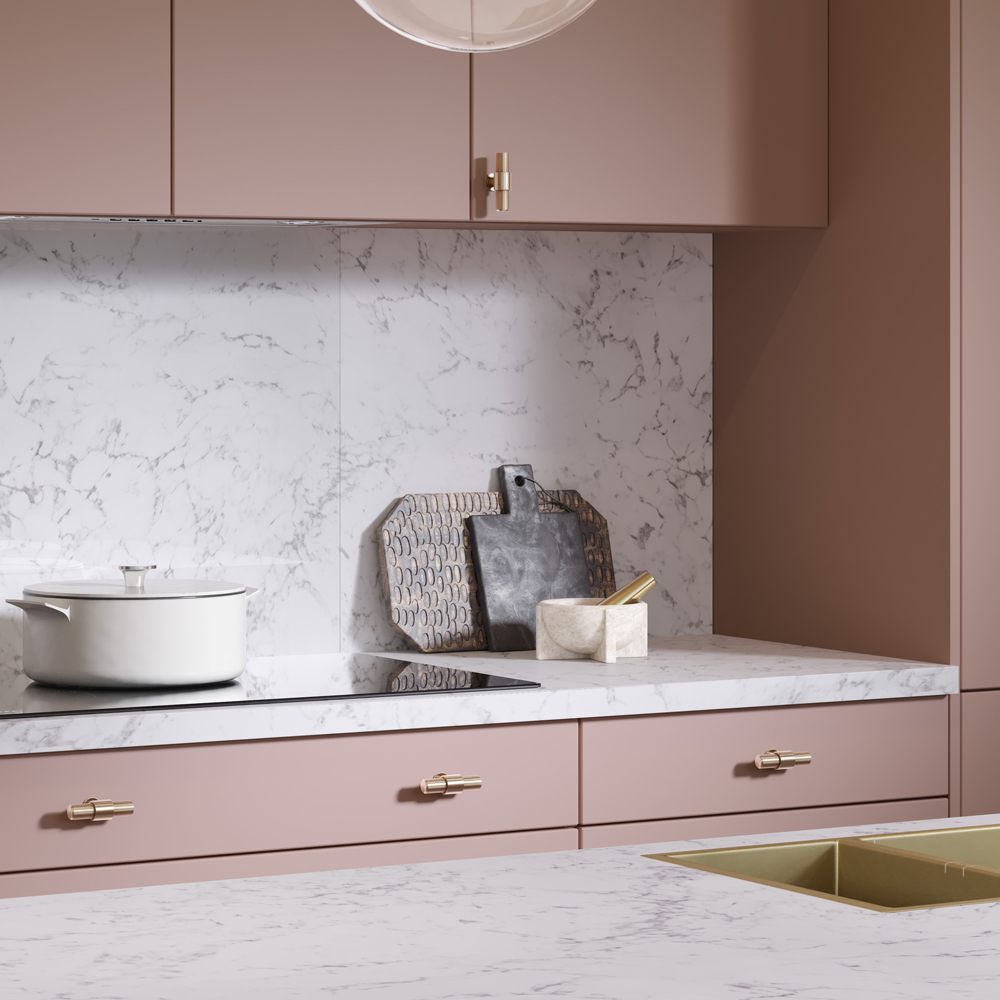 Omega Modern Tuscany Marble Laminate Kitchen Edging 3000 x 100mm Image 5