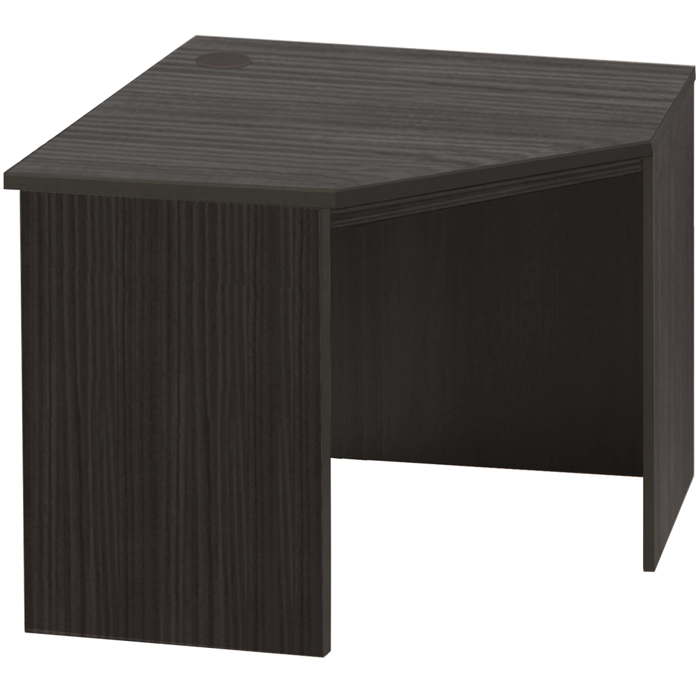 R White Cabinets Corner Computer Desk Black Image 2