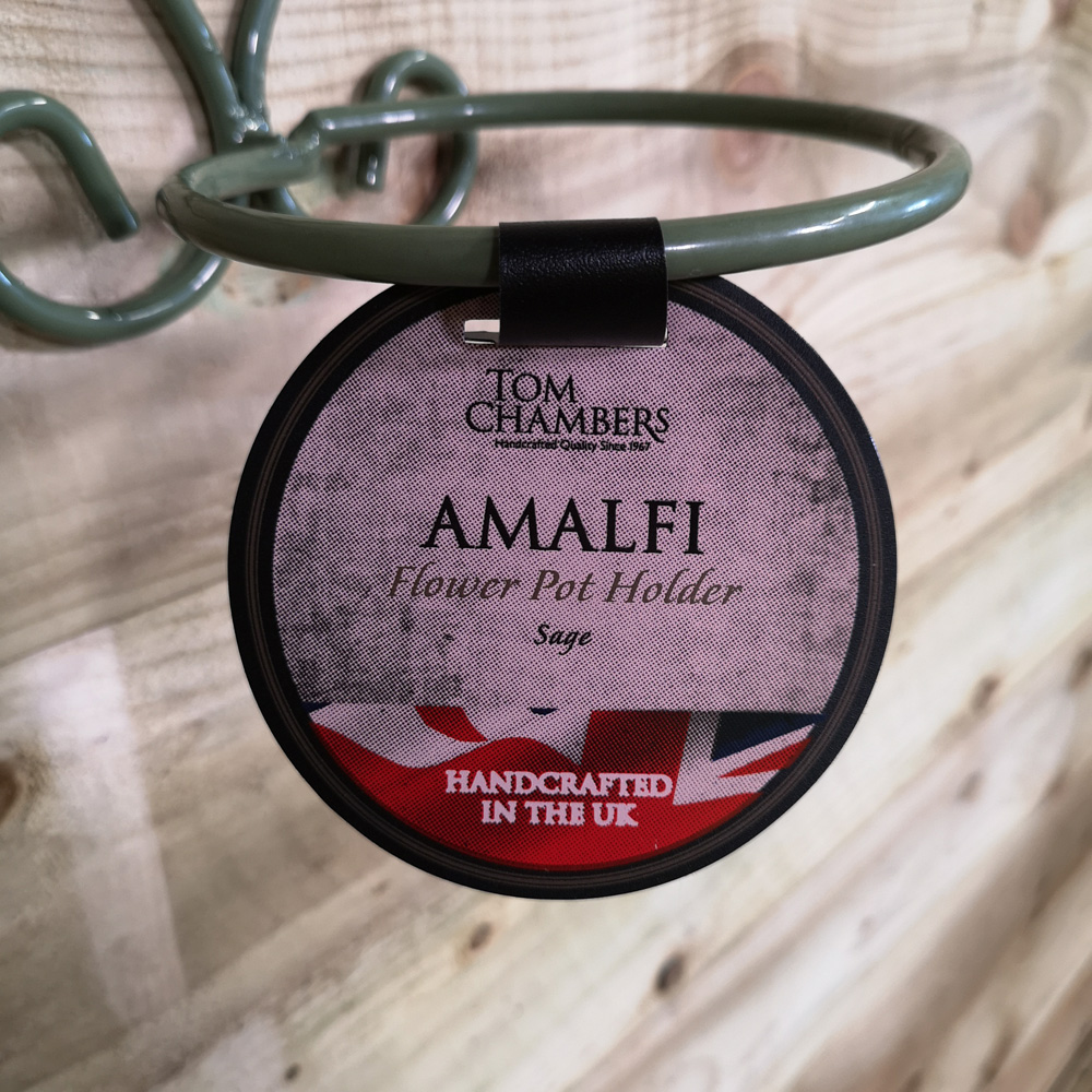 Samuel Alexander Amalfi Sage Green Steel Wall Mounted Plant Pot Holder 2 Pack Image 3