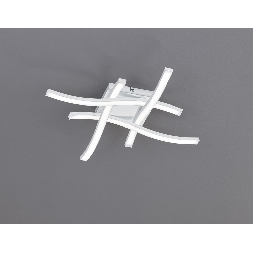 TRIO Route White Matt Integrated LED Ceiling Light Image 2