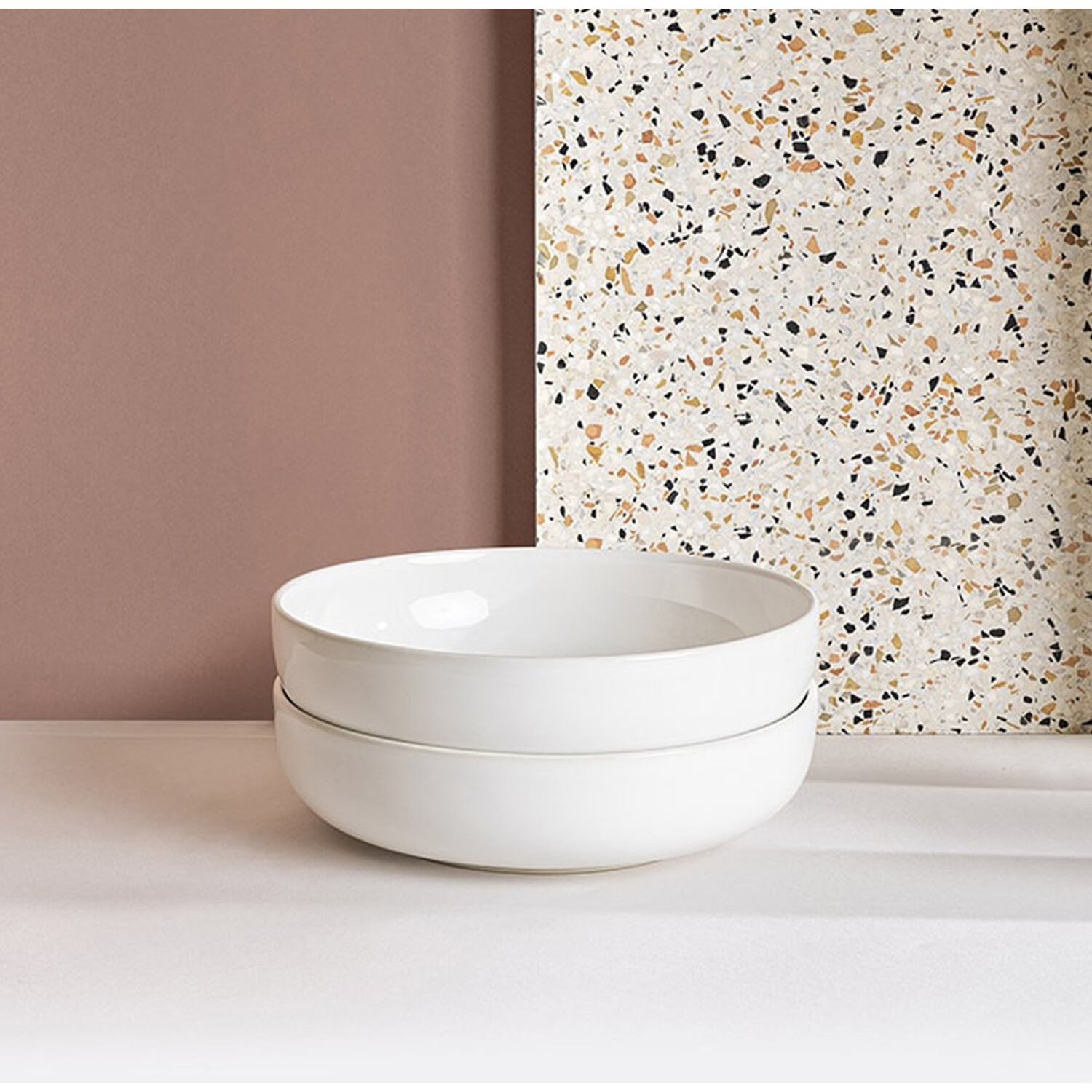 Set of 2 Moods Pasta Bowls - White Image 3