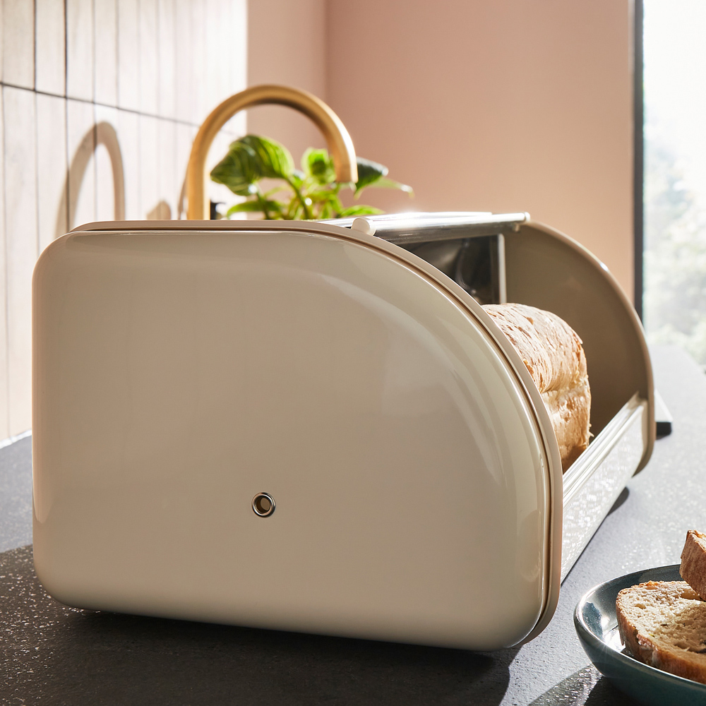 Morphy Richards Equip 12L Cream Roll Front Bread Bin Image 5