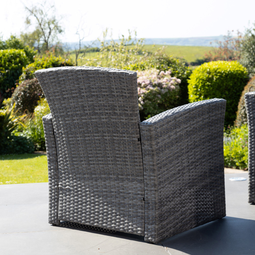 Artemis Home Covea 4 Seater Dark Grey Rattan Lounge Set with Cushion Image 6