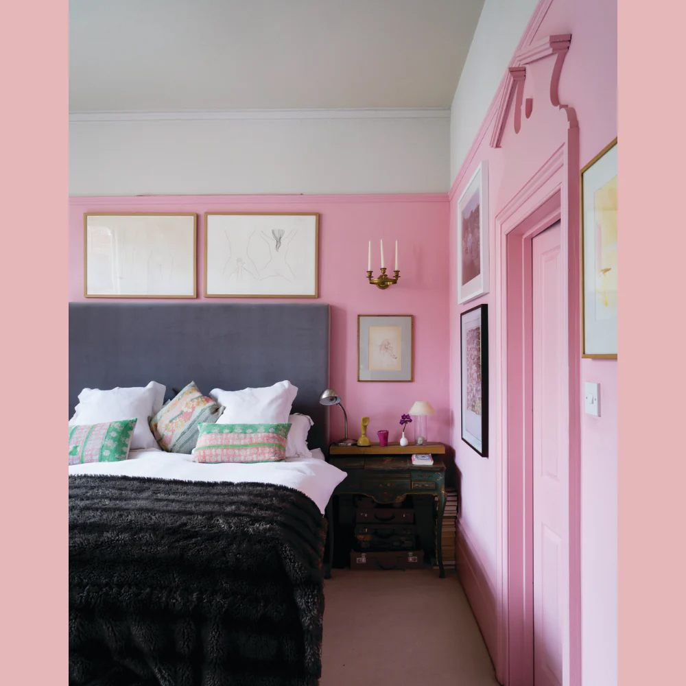 Farrow & Ball Estate Eggshell Nancy's Blushes Satin Paint 5L Image 4