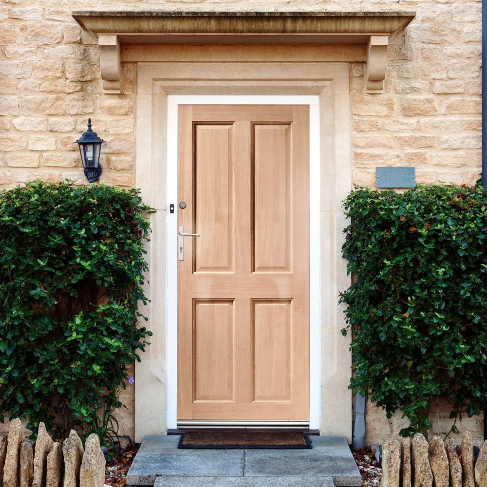 Hardwood 4 Panel External Door 1981 x 838 x 44mm Image 2