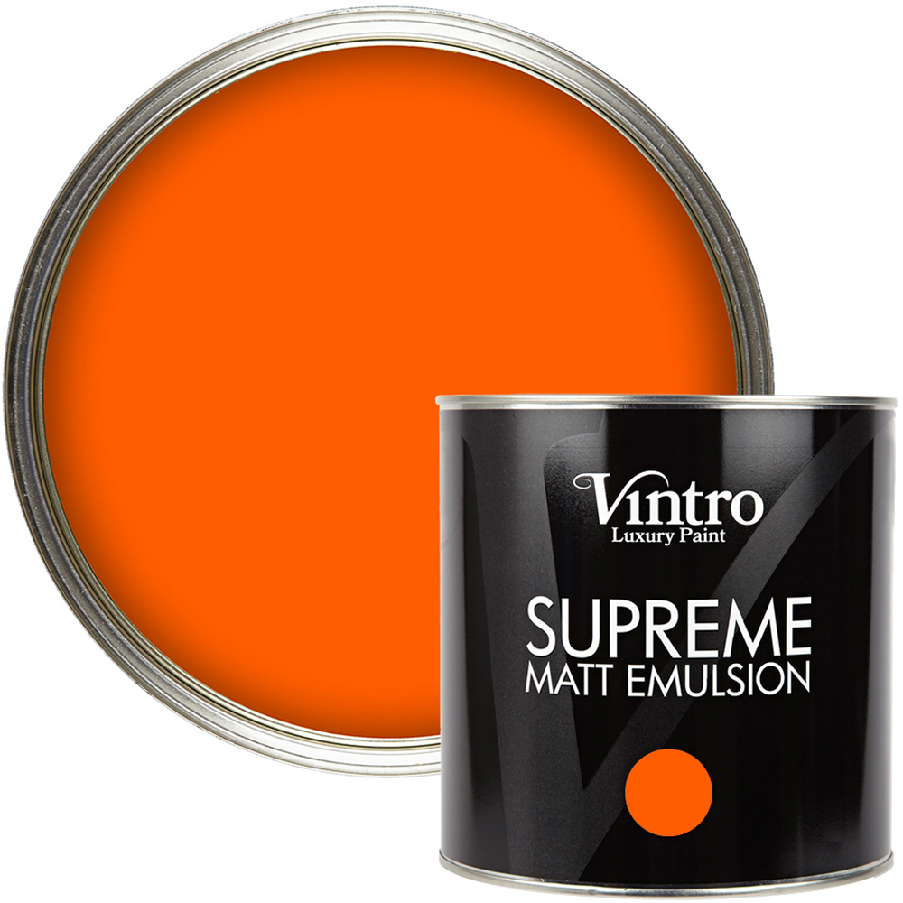 Vintro Paint Pumpkin Matt Emulsion Interior Paint 2.5L Image 1