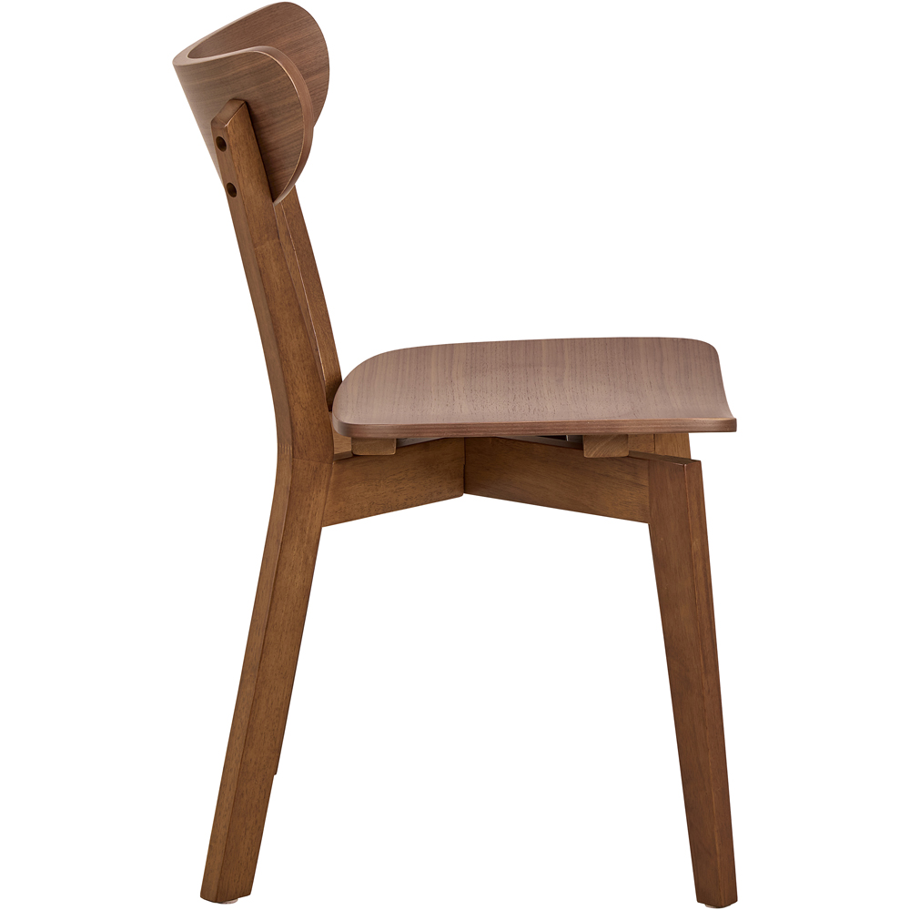 Florence Roxby Set of 2 Walnut Dining Chair Image 4