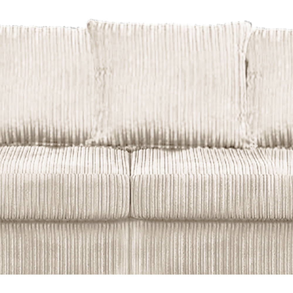 Luxor 4 Seater Cream Jumbo Cord Scatter Back Sofa Image 4