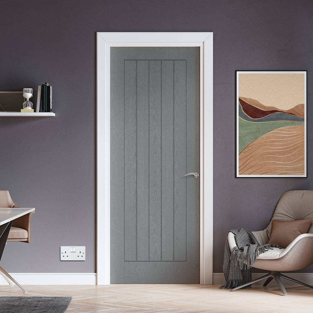 Farley Ash Grey Fully Finished Solid Internal Door 1981 x 838 x 35mm Image 2