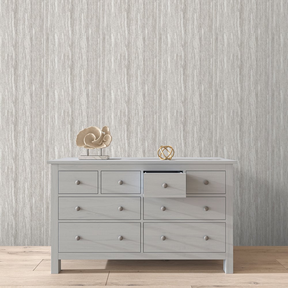 Design ID Wood Grain Light Grey Wallpaper Image 2