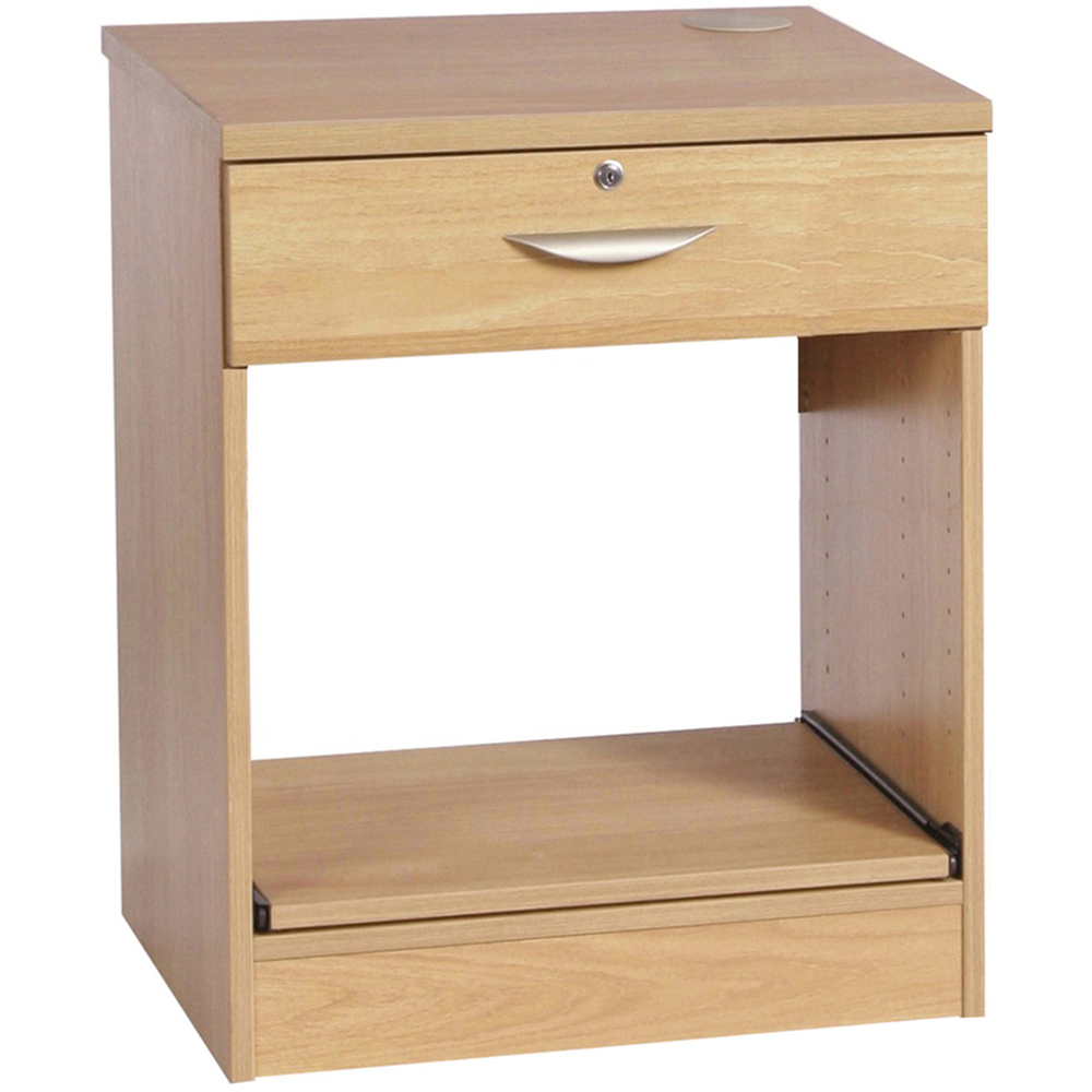 R White Cabinets Single Drawer Printer Desk Stand Brown Image 2