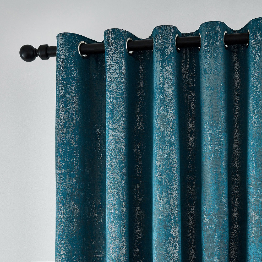 Helena Springfield Roma Lined Emerald Eyelet Curtains 168 x 183cm Image 2