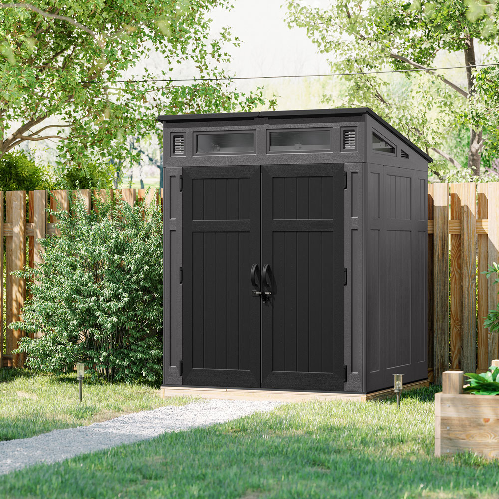 Suncast Modernist 6 x 5ft Double Door Storage Shed Image 2