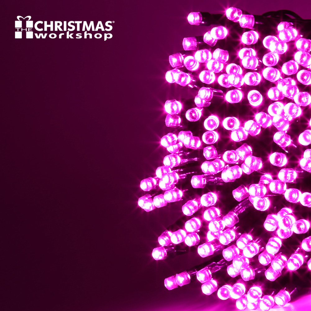 The Christmas Workshop 300 Pink LED String Light Image 3