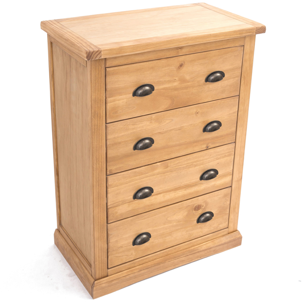 Cabinet Bits Lucca 4 Drawer Antique Wax Brass Cup Handle Chest of Drawers Image 4