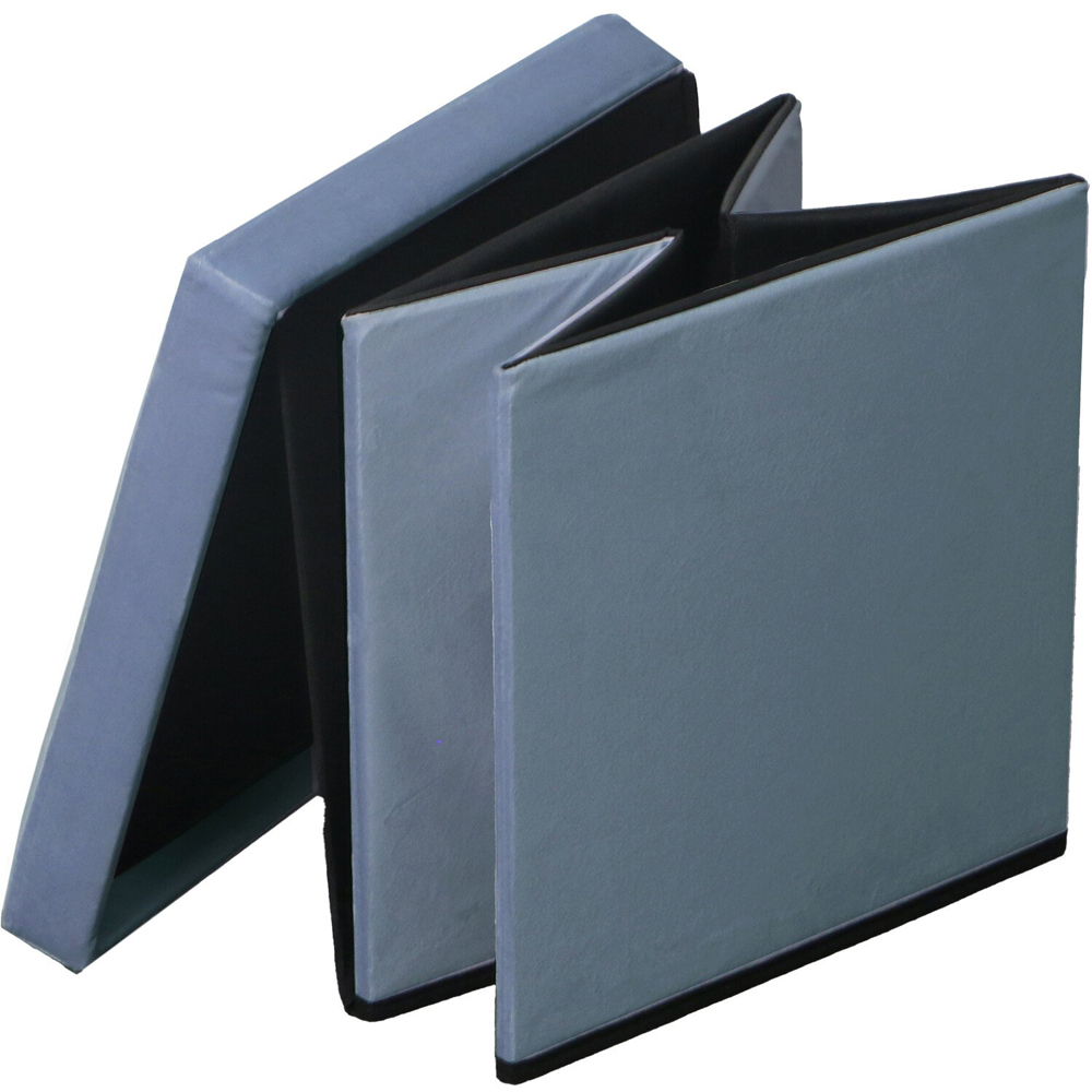 Seville Velvet Storage Box - Blue Image 3