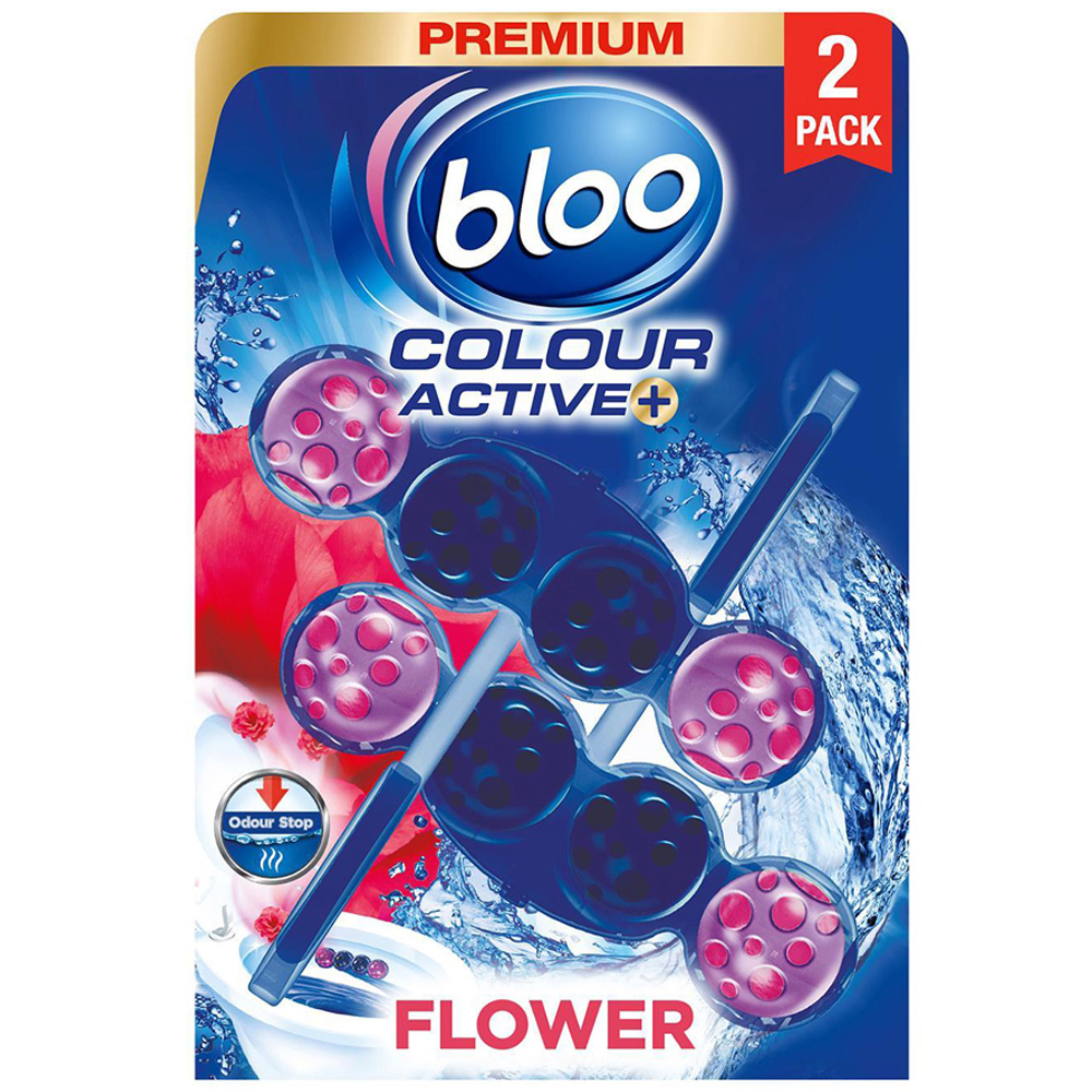 Bloo Colour Active+ Flower Toilet Rim Block 50g 24 Pack Image 2