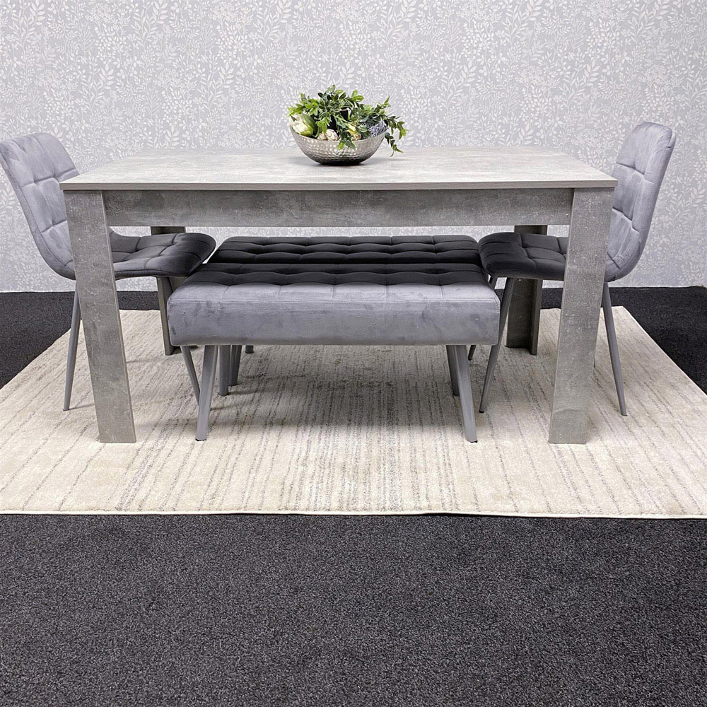 Kosy Koala 4 Seater Stone Dining Set Grey Image 4