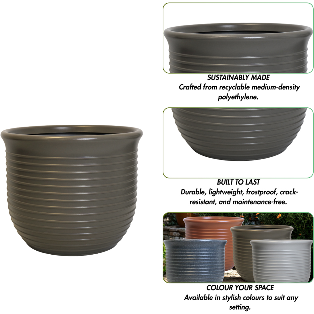 Trifibre Blenheim Clay Roto Moulded Planter 48 x 58cm Image 6