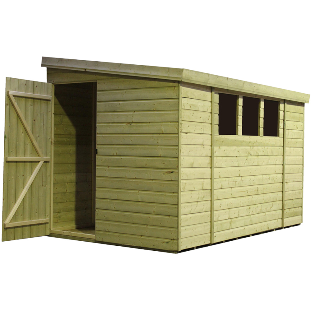Empire Sheds 3000 9 x 7ft Tongue and Groove Wooden Pent Garden Shed Image 2