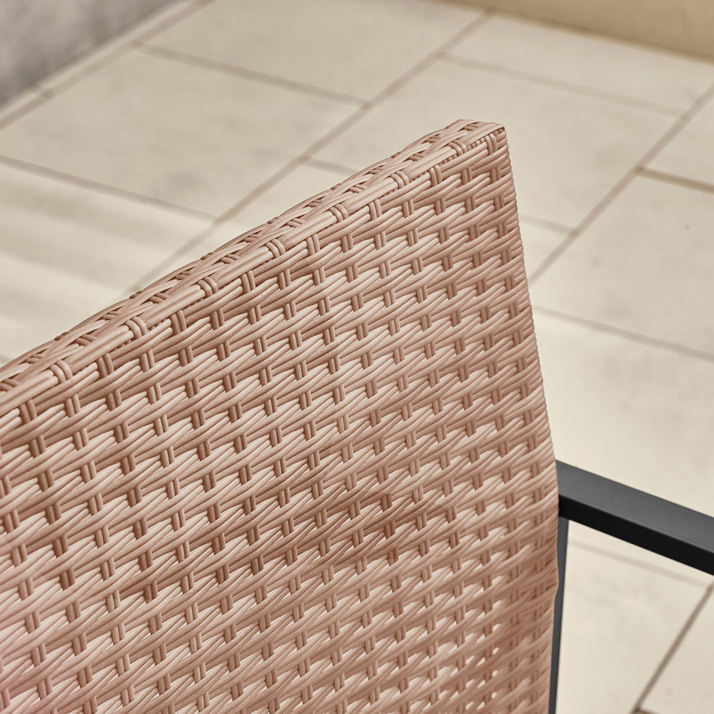 Furniturebox Seville 2 Seater Light Brown Rattan Outdoor Bistro Set Image 5