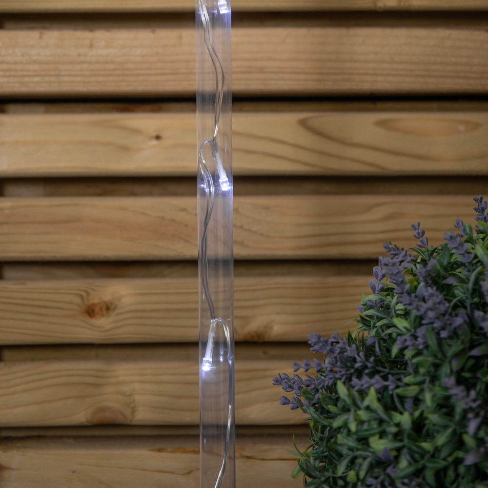 Samuel Alexander 4 Piece White LED Crystal Snowflake Christmas Path Light Set Image 4