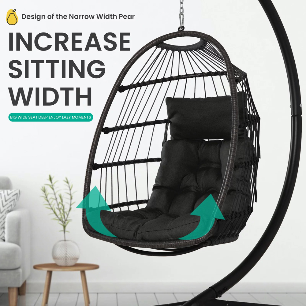 Furniture One Wicker Hanging Egg Chair Image 6