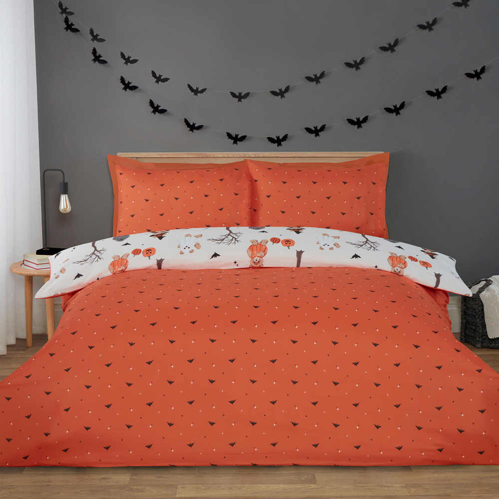 Buddy Bear Halloween Duvet Set Natural Single Image 2