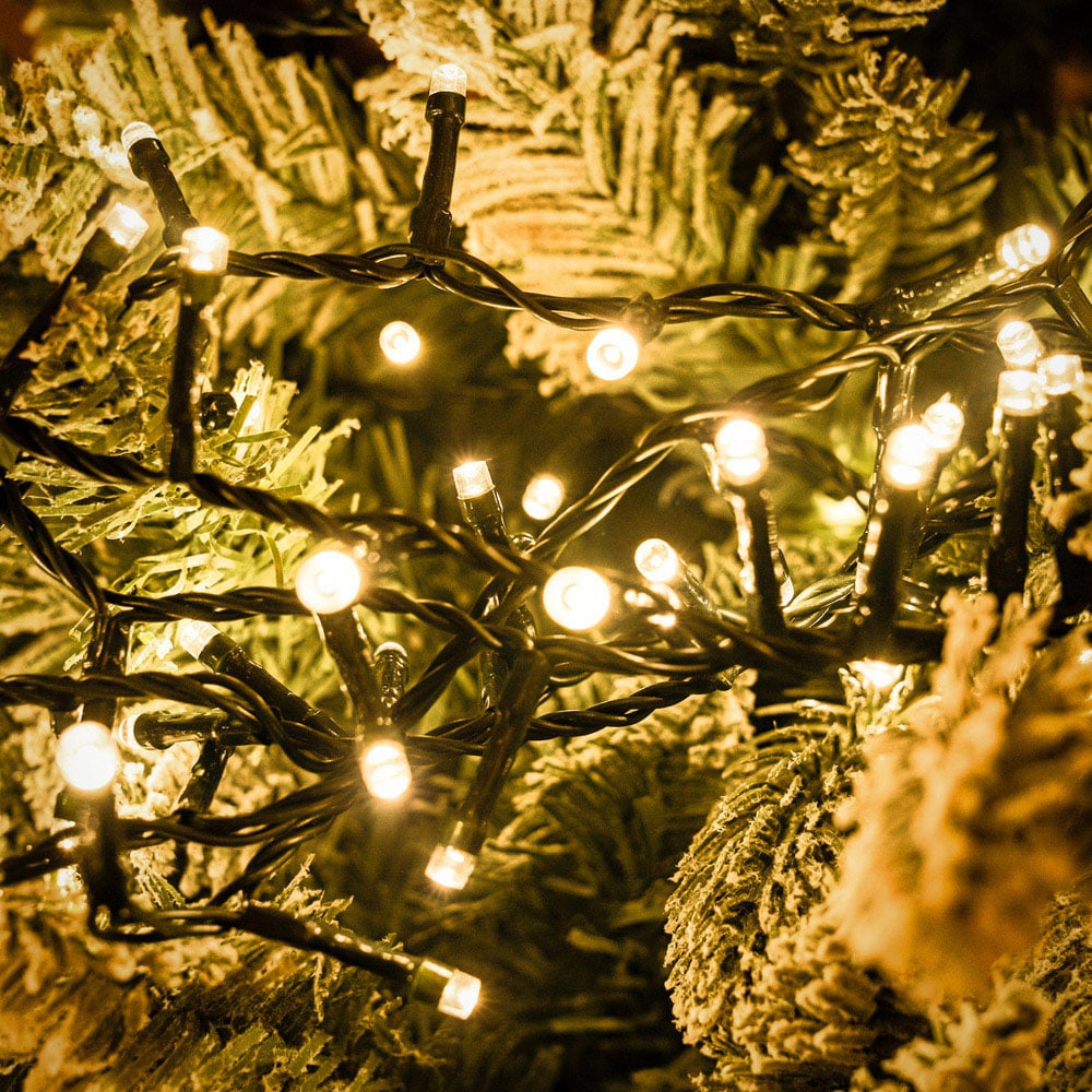 The Christmas Centre 750 Warm White LED Multifunction Green Cable Compact String Light 18.75m Image 3