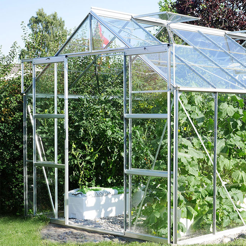 Vitavia Jupiter 9900 Anodised Aluminium Tough Glass 8 x 12ft Greenhouse Image 3