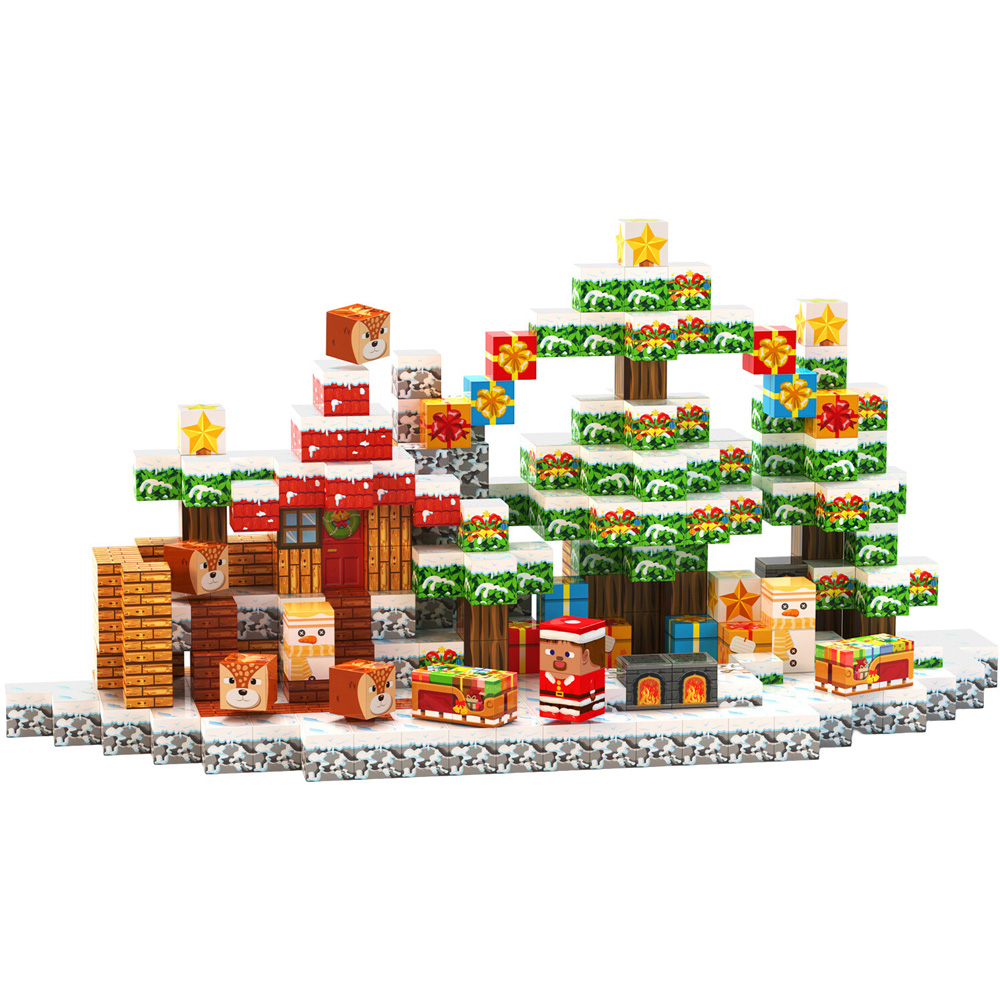 100 Piece Christmas Magnetic Cubes Image 2