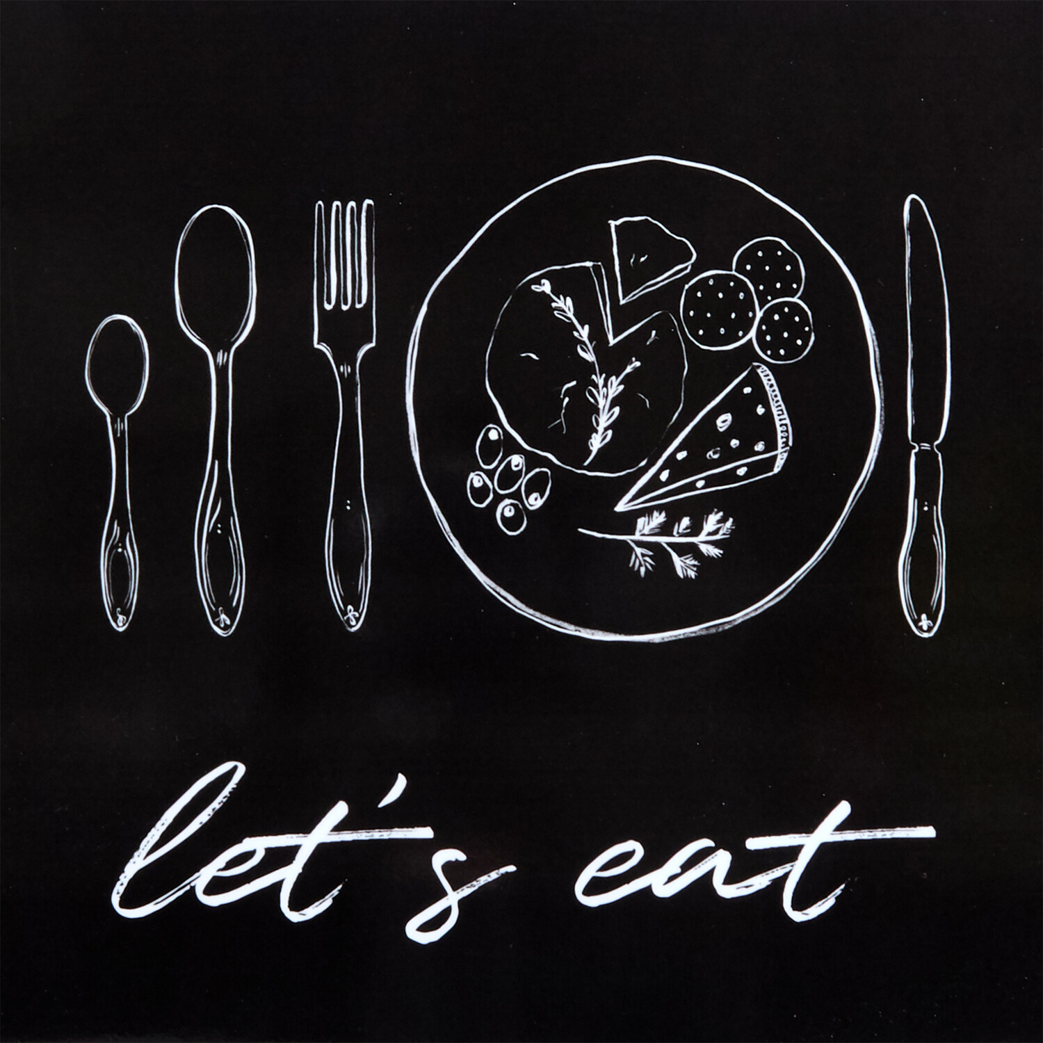 Lets Eat Premium Rectangular Tray Image 4
