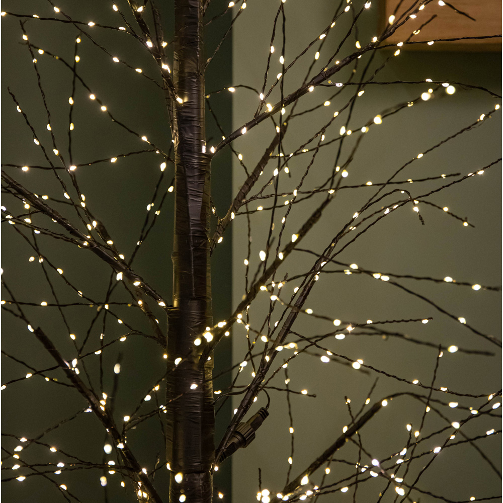 Samuel Alexander Black Micro Dot Warm White LED Pre-Lit Artificial Christmas Tree 5ft Image 4