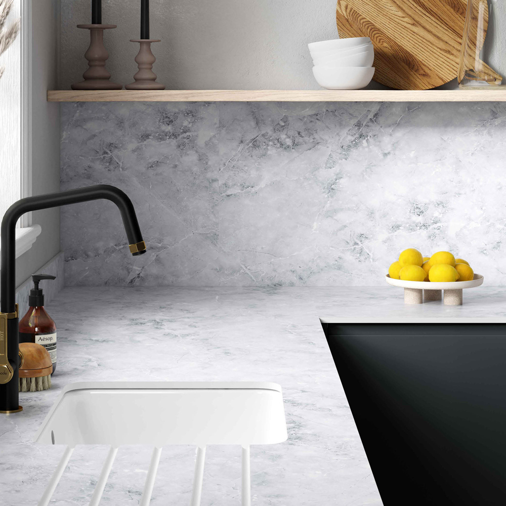 Zenith Marmo Treviso Laminate Kitchen Breakfast Bar 3000 x 950 x 12.5mm Image 2