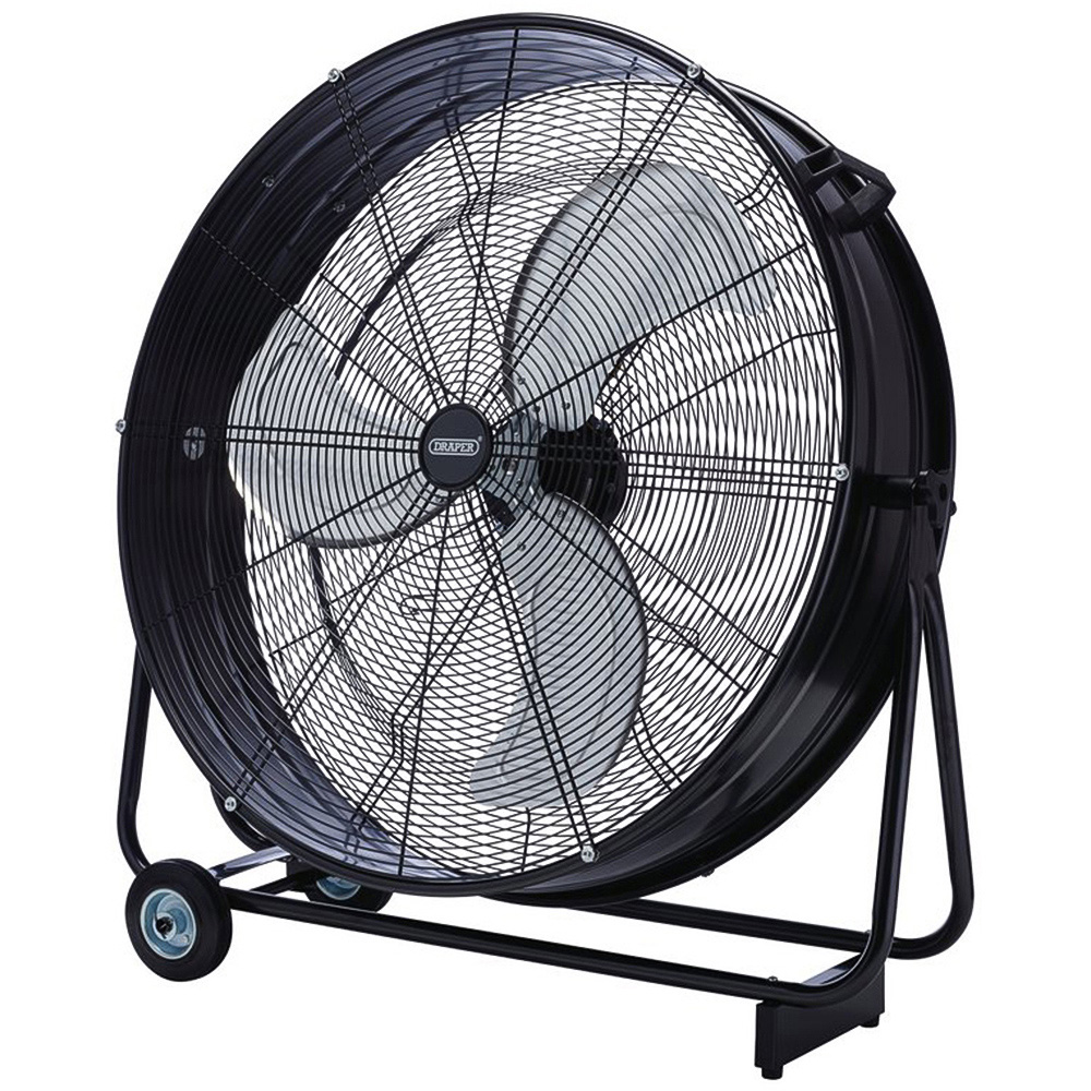 Draper Black and Silver High Velocity Drum Fan 30 inch Image 1