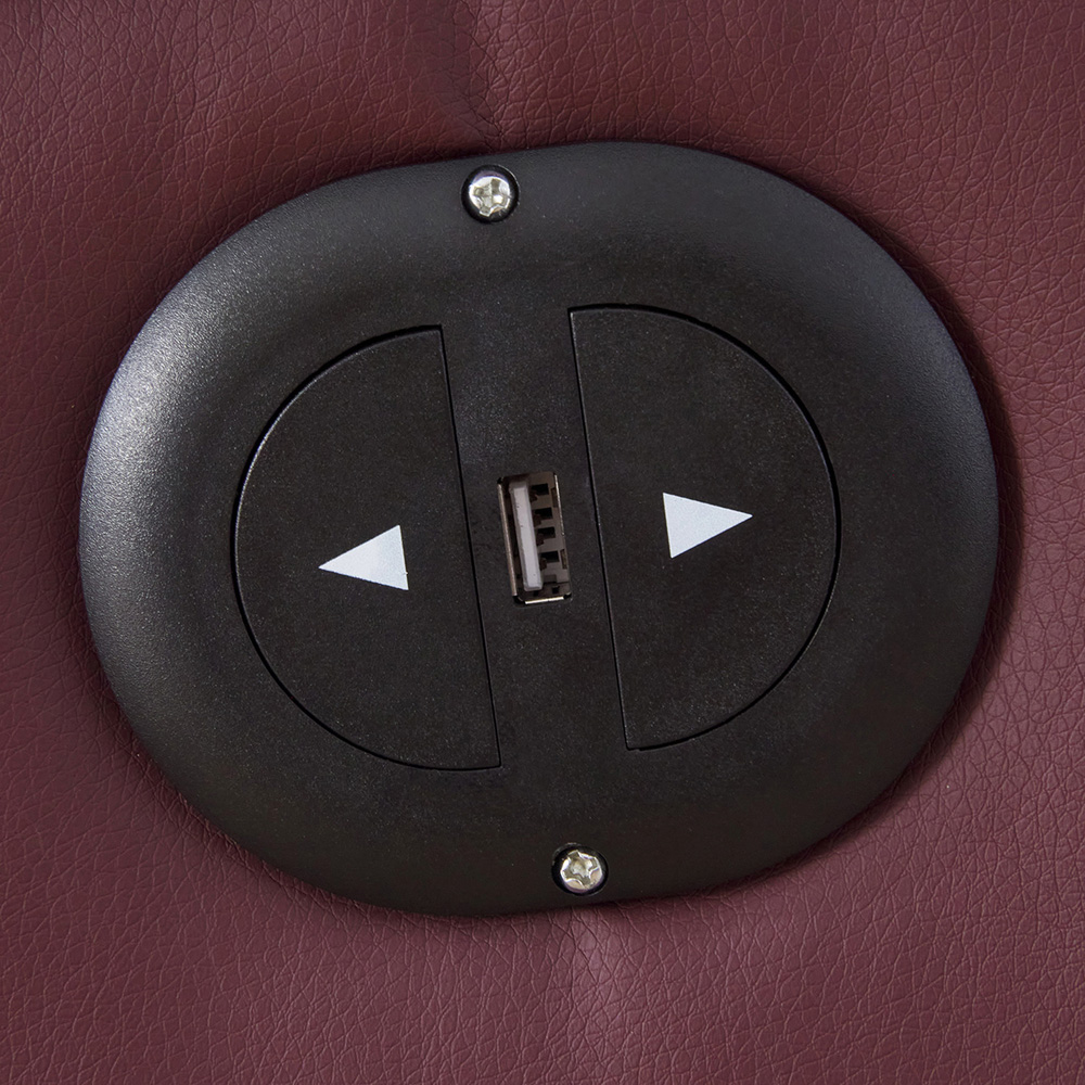 Glendale 2 Seater Burgundy Bonded Leather Electric Recliner Sofa Image 3