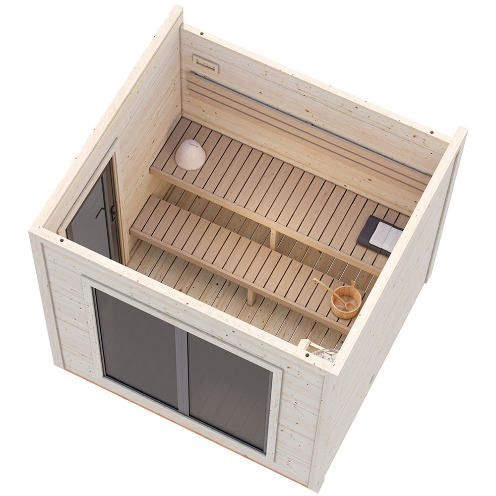 Palmako Grace 8.2 x 5.2ft Outdoor Wooden Sauna Image 3